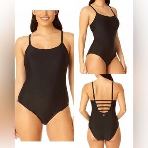 Hurley Womens Black One Piece Swimsuit Size: XXL Strappy Back NWT Swimwear